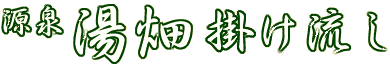 源泉・湯畑賭け流し